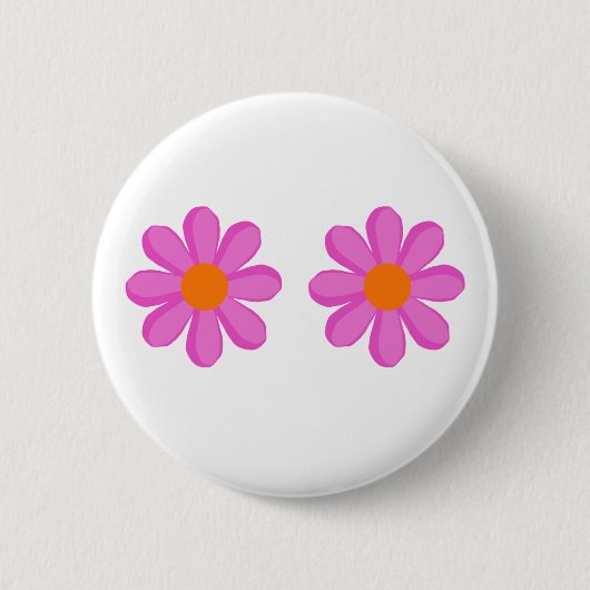 Flower Power schattig Ronde Button 5,7 Cm (Voorkant)