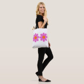 Flower Power schattig Tote Bag (Op model)