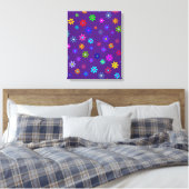 Flower Power Shower - kleurpatroon 1 Canvas Afdruk (Insitu (Slaapkamer))