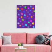 Flower Power Shower - kleurpatroon 1 Canvas Afdruk (Insitu (Woonkamer))
