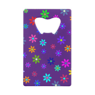 Flower Power Shower - kleurpatroon 1 Creditkaart Flessenopener
