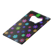 Flower Power Shower - kleurpatroon 1 Creditkaart Flessenopener (Achterkant Gekanteld)