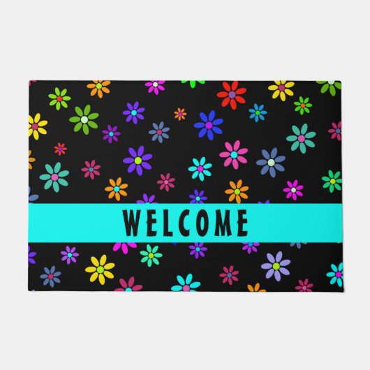 Flower Power Shower - kleurpatroon 1 Deurmat (Voorkant)