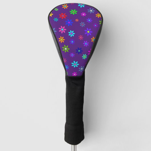 Flower Power Shower - kleurpatroon 1 Golfheadcover (Voorkant)