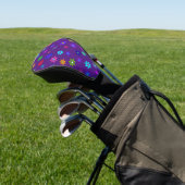 Flower Power Shower - kleurpatroon 1 Golfheadcover (Insitu)