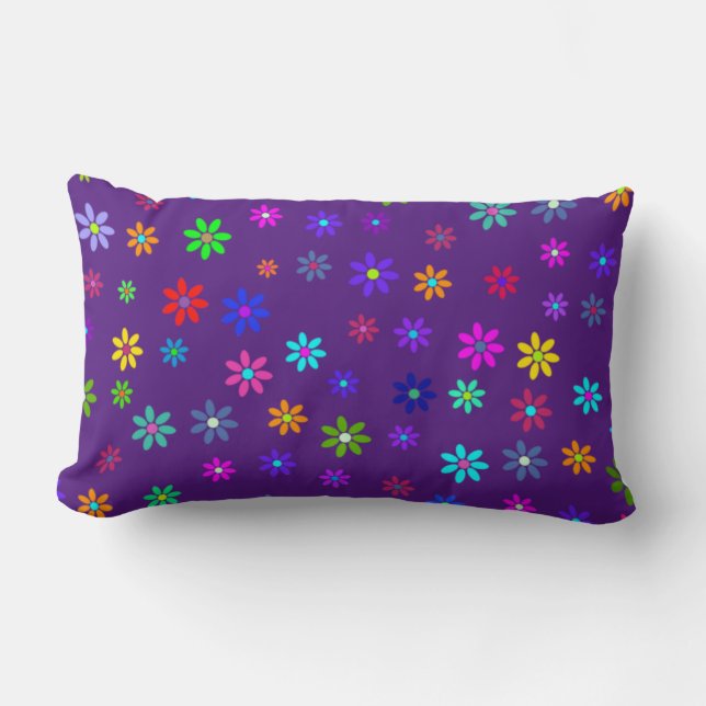 Flower Power Shower - kleurpatroon 1 Kussen (Voorkant)