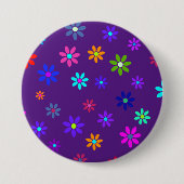 Flower Power Shower - kleurpatroon 1 Ronde Button 7,6 Cm (Voorkant)