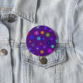 Flower Power Shower - kleurpatroon 1 Ronde Button 7,6 Cm (In situ)