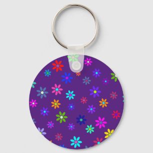 Flower Power Shower - kleurpatroon 1 Sleutelhanger