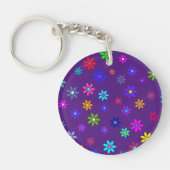 Flower Power Shower - kleurpatroon 1 Sleutelhanger (Voorkant)