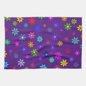 Flower Power Shower - kleurpatroon 1 Theedoek (Horizontaal)