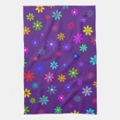 Flower Power Shower - kleurpatroon 1 Theedoek (Verticaal)