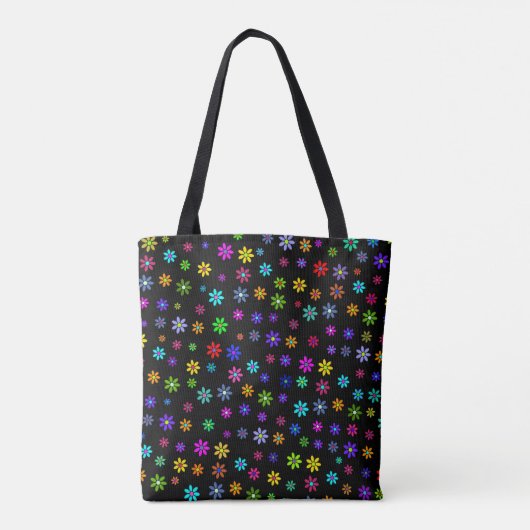 Flower Power Shower - kleurpatroon 1 Tote Bag (Achterkant)