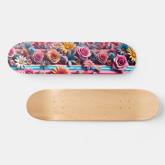 Flower Power Shred Skateboard (Horizontaal)