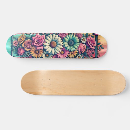 Flower Power Shred Skateboard (Horizontaal)