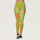 Flower Power Spiraal ZONNIG Leggings (Achterkant)