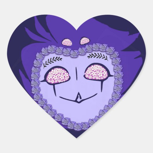 Flower Power Stolas Goetia Hart Sticker (Voorkant)