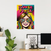 Flower Power V12 Poster (Thuiskantoor)