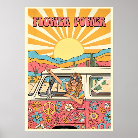 Flower Power V14 Poster (Voorkant)