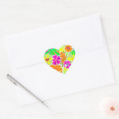 Flower Power, vier de jaren zestig, Hart Sticker (Envelop)