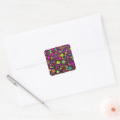 Flower Power Vierkante Sticker (Envelop)