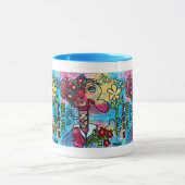 "Flower Power voor het Winst" 11 oz drinkbeker Mok (Midden)