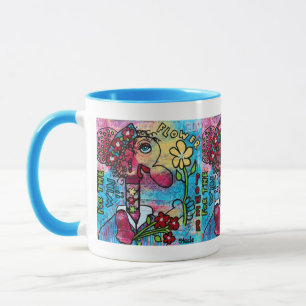 "Flower Power voor het Winst" 11 oz drinkbeker Mok