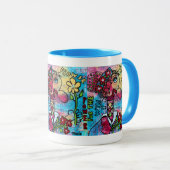 "Flower Power voor het Winst" 11 oz drinkbeker Mok (Voorkant rechts)