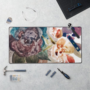 Flower Princess Blush Pink Pastel Waterverf Bureaumat