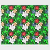 Flower print wrapping papier (Vlak)