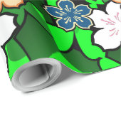 Flower print wrapping papier (Rol Hoek)