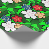 Flower print wrapping papier (Hoek)