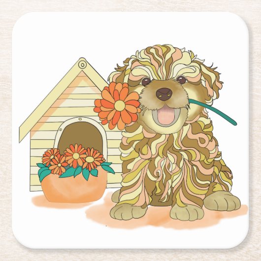 Flower Pup Onderzetter (Voorkant)