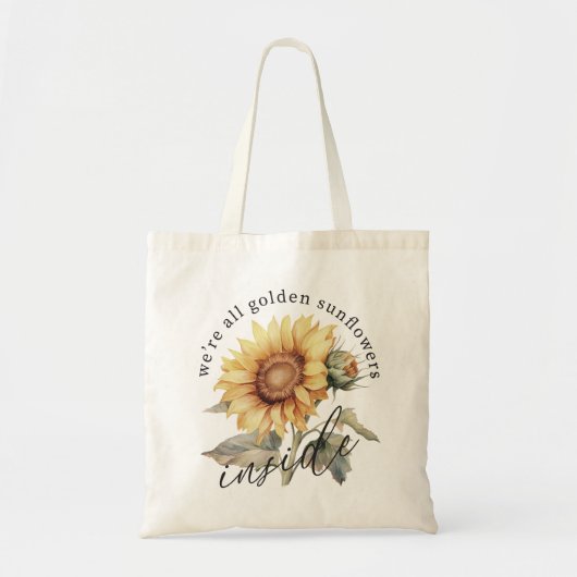  Flower Quote Tote Bag (Voorkant)