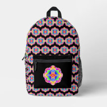 Flower Rainbow mandala schooltas