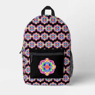 Flower Rainbow mandala schooltas Bedrukte Rugzak
