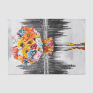 Flower Raindrops3 Tissuepapier