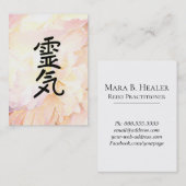 *~* Flower Reiki Symbool Reiki Master Practitioner Visitekaartje (Voorkant / Achterkant)
