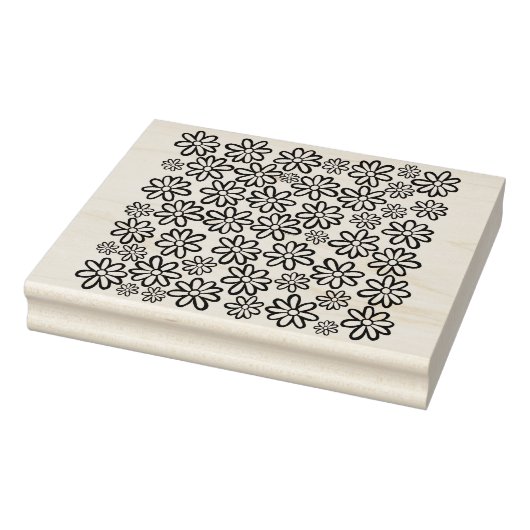 Flower Repeat Wood Stamp Rubberstempel (Stempel)