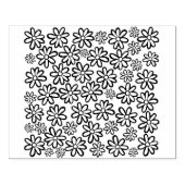 Flower Repeat Wood Stamp Rubberstempel (Afrduk)