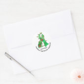 Flower Ribbon 1-syndroom van Tourette Ronde Sticker (Envelop)