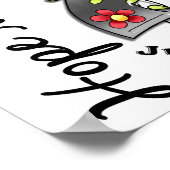 Flower Ribbon 4 Hope doet jonge diabetes Poster (Hoek)