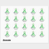 Flower Ribbon COELIAKIE ZIEKTE BEWUSTZIJN T-shirts Ronde Sticker (Vel)
