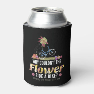 Flower Ride a Bike Joke - Natuur Lover Pun Blikjeskoeler
