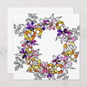 Flower Ring Bedankkaart (Voorkant / Achterkant)