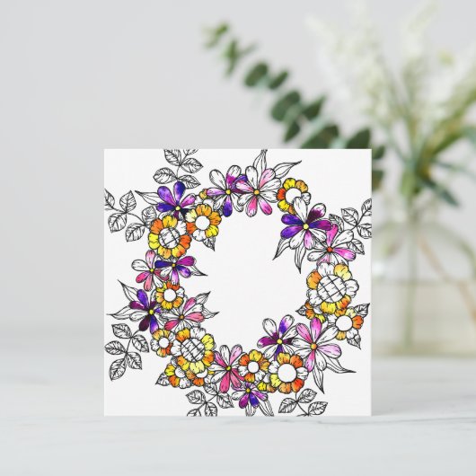 Flower Ring Bedankkaart (Staand voorkant)