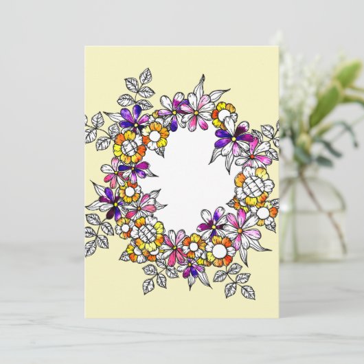 Flower Ring Bedankkaart (Staand voorkant)