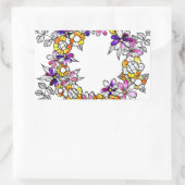 Flower Ring Rechthoekige Sticker (Tas)