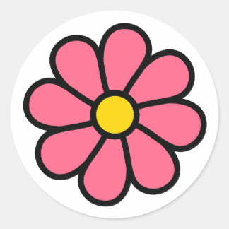 flower ronde sticker