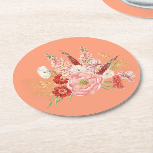 Flower Round Onderzetter Set (Gebogen)